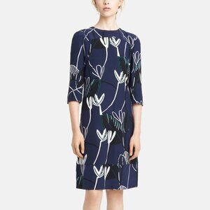 Marni Dress SS/14 Navy Floral Silk Mini Dress